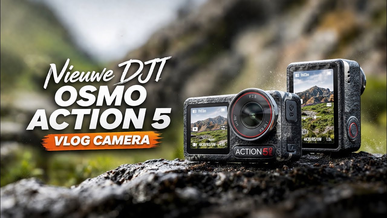 Nieuwe DJI Osmo Action 5 vlog camera testen.