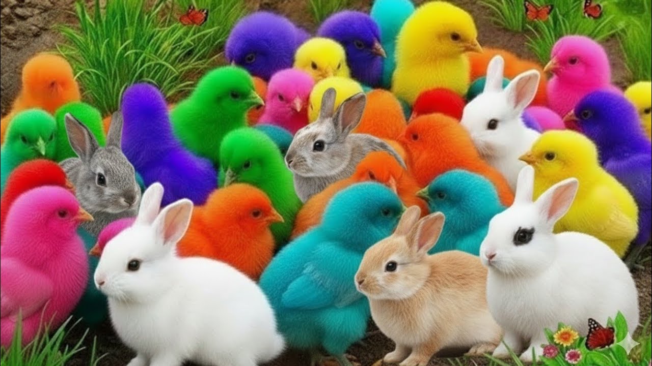 Tangkap Ayam Lucu, ayam warna warni, ayam rainbow, kelinci lucu, bebek lucu, ikan koi, Hewan Lucu