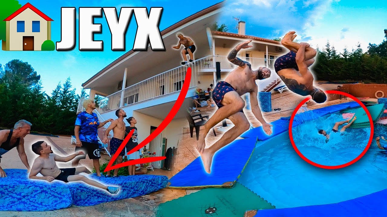 PARKOUR ACUÁTICO en CASA DE JEYX🏠 HUEVOS OLÍMPICOS y HOSTIAS TERRIBLES🤕