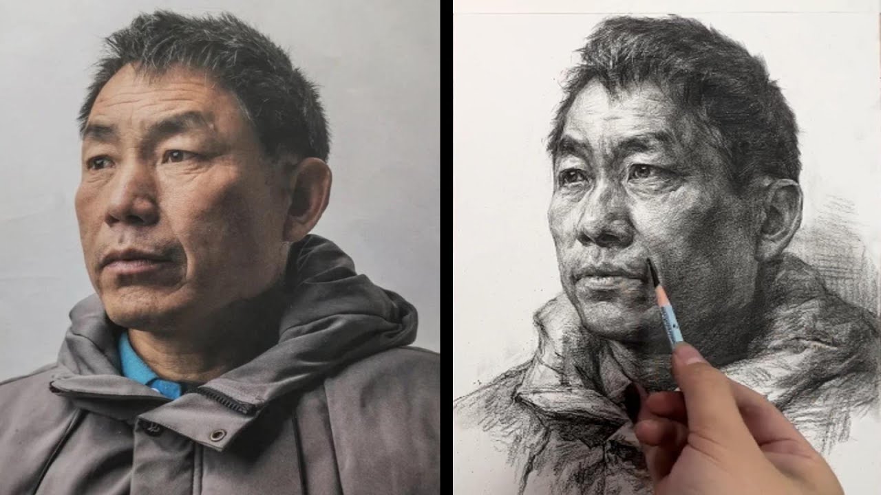 How to Draw a Portrait of Man Using Reference Photo