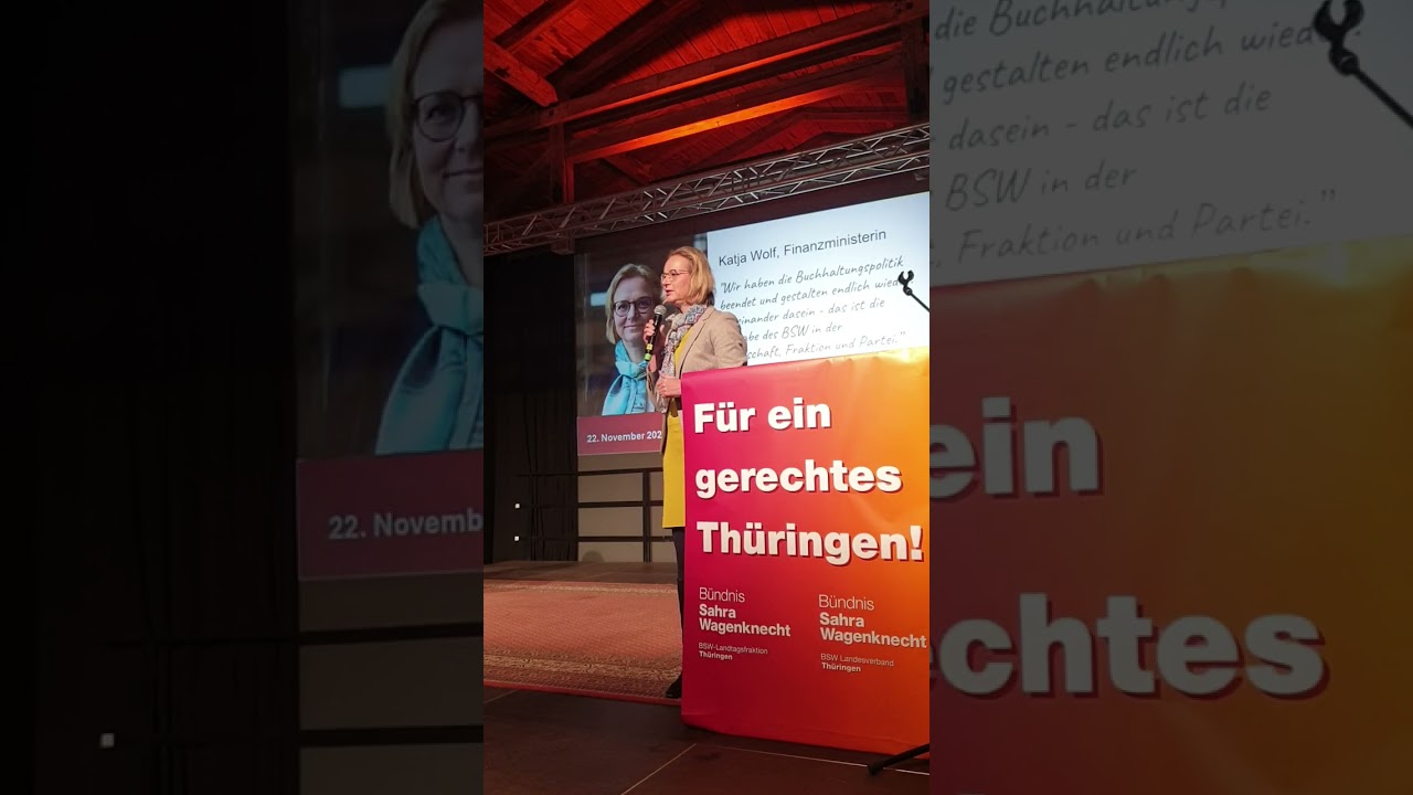 Katja Wolf (BSW) zur Bilanzveranstaltung 1 Jahr Verantwortung in Thüringen
