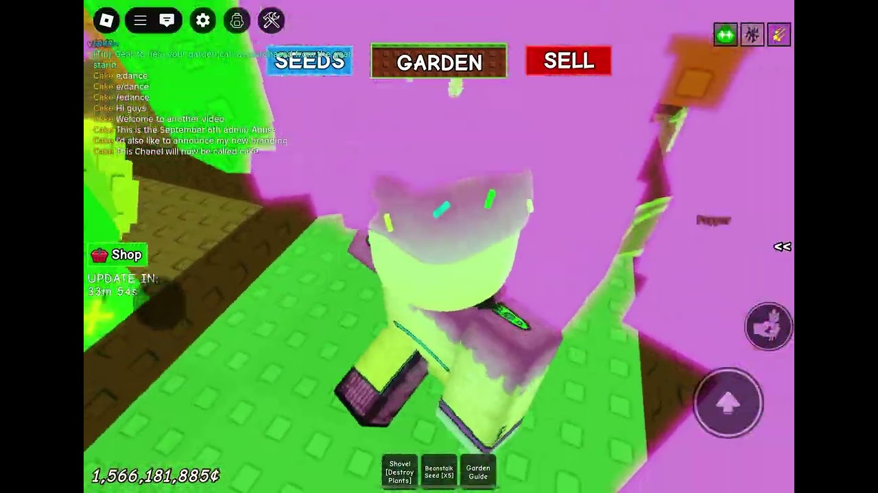 Grow a garden admin abuse #roblox
