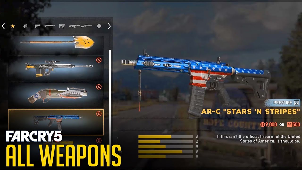 Far Cry 5 - ALL WEAPONS AND CUSTOMIZATION (Showcase)