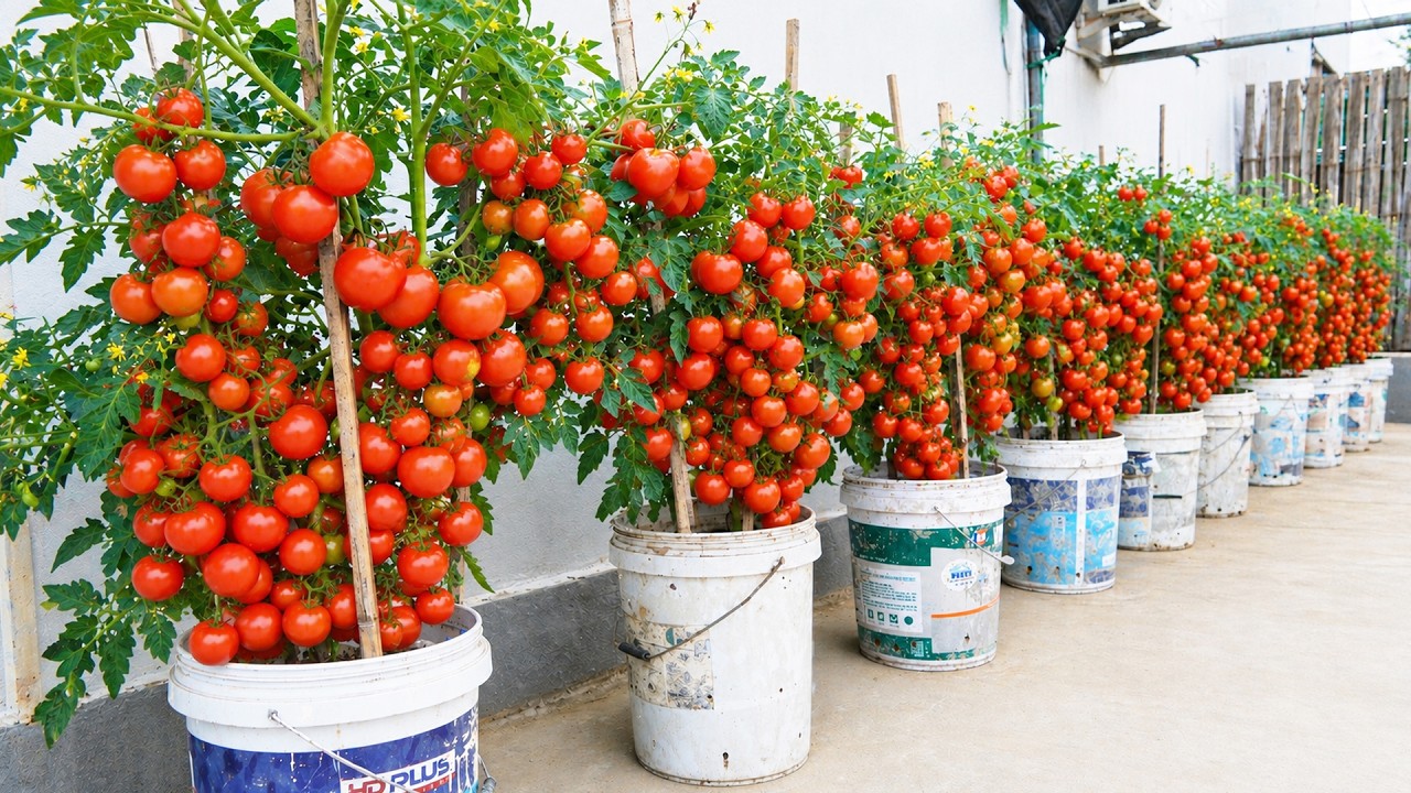 Growing Tomatoes in Plastic Containers for Big Harvests