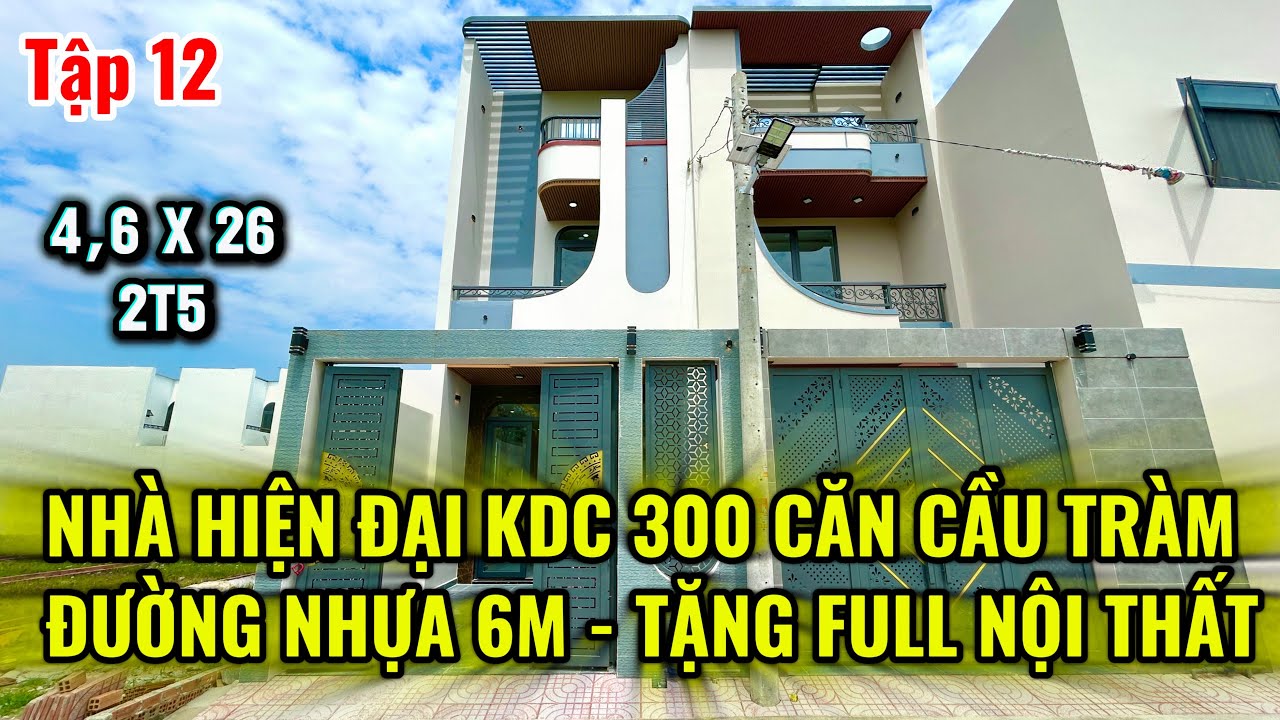Nhà Hiện Đại Giá Rẻ Nhất KDC 300 Căn Cầu Tràm , Gần chợ Bình Chánh 4m6 x 26m 3PN | 2T5 | Thành Công