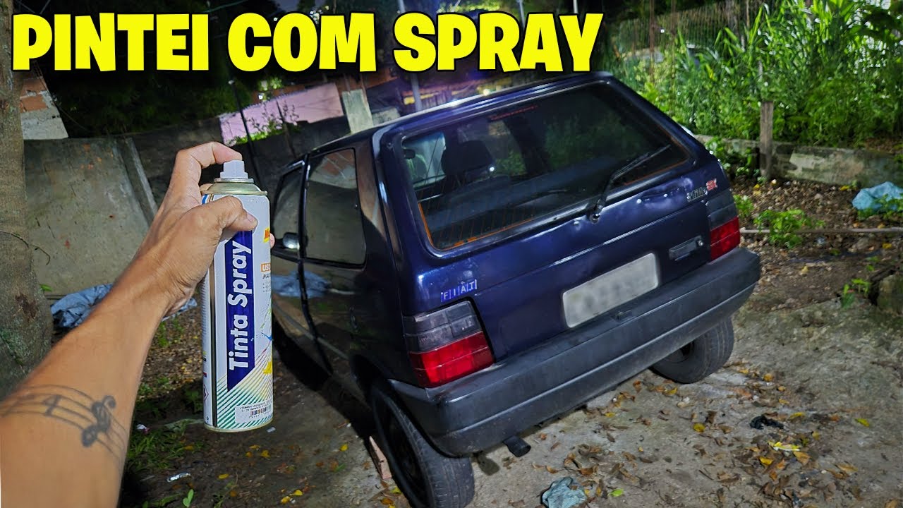 PINTEI O MEU FIAT UNO COM  SPRAY