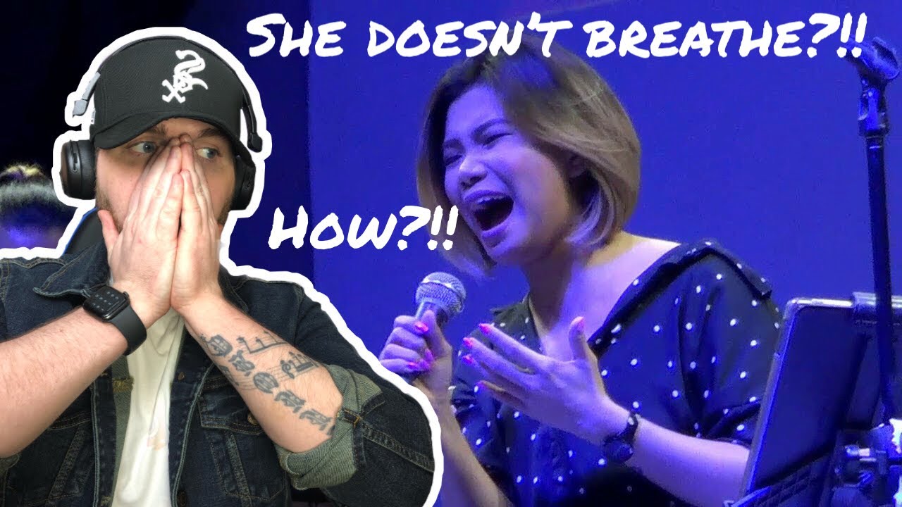 [American Ghostwriter] Reacts to: Katrina Velarde- Never Enough (Live)- She doesn’t breathe!!!