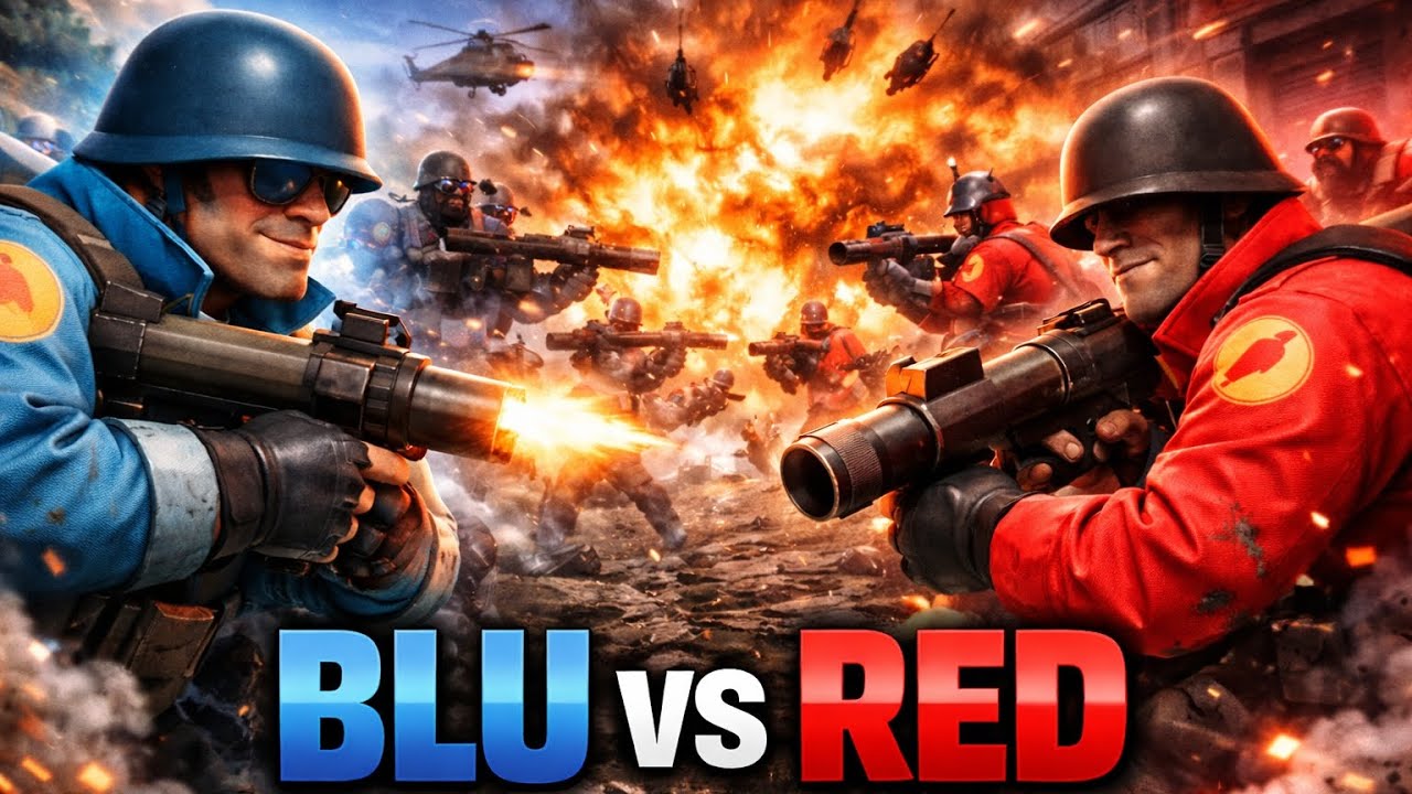 BLU vs RED – NPC WAR in GMod