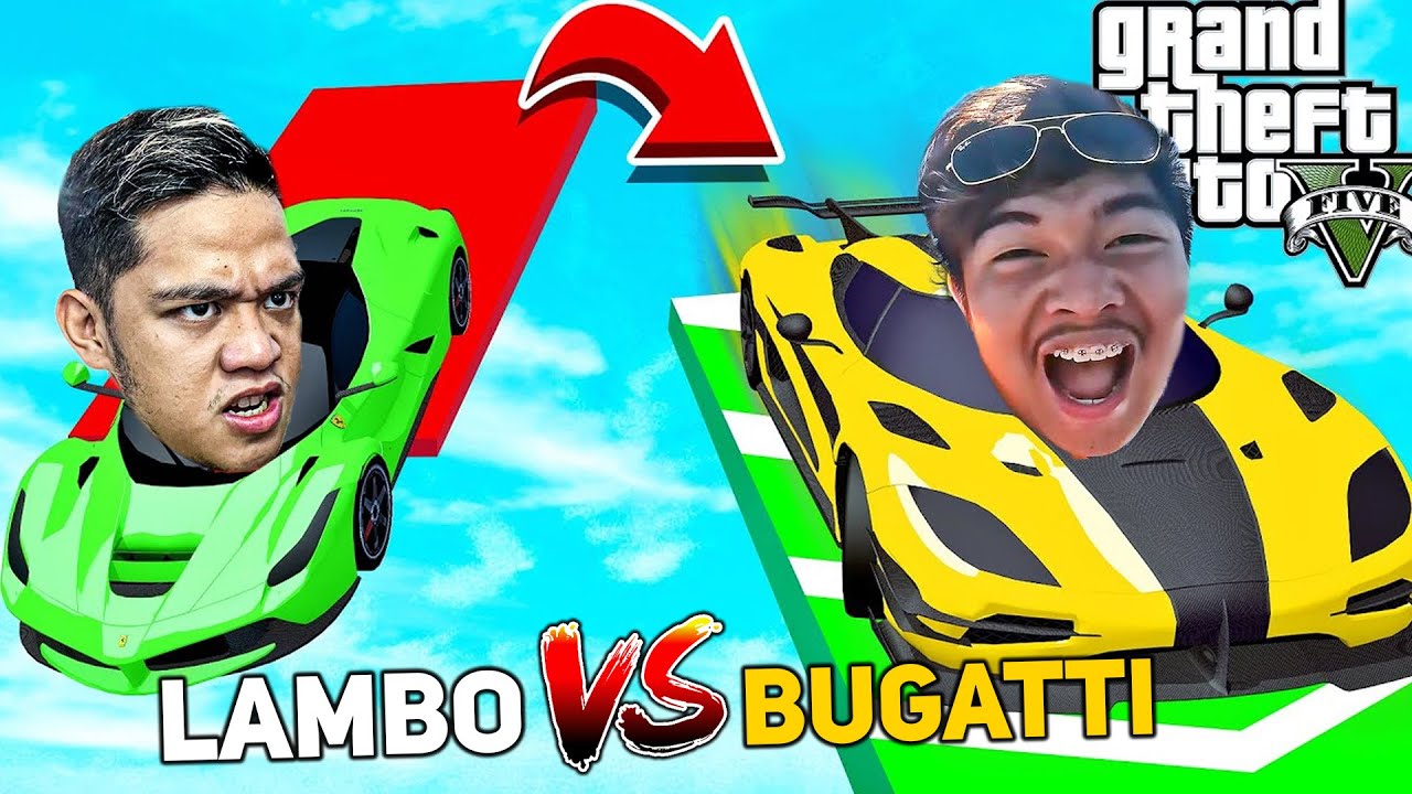 KARERA sa BUONG MAPA - Bugatti vs Lamborghini | GTA 5