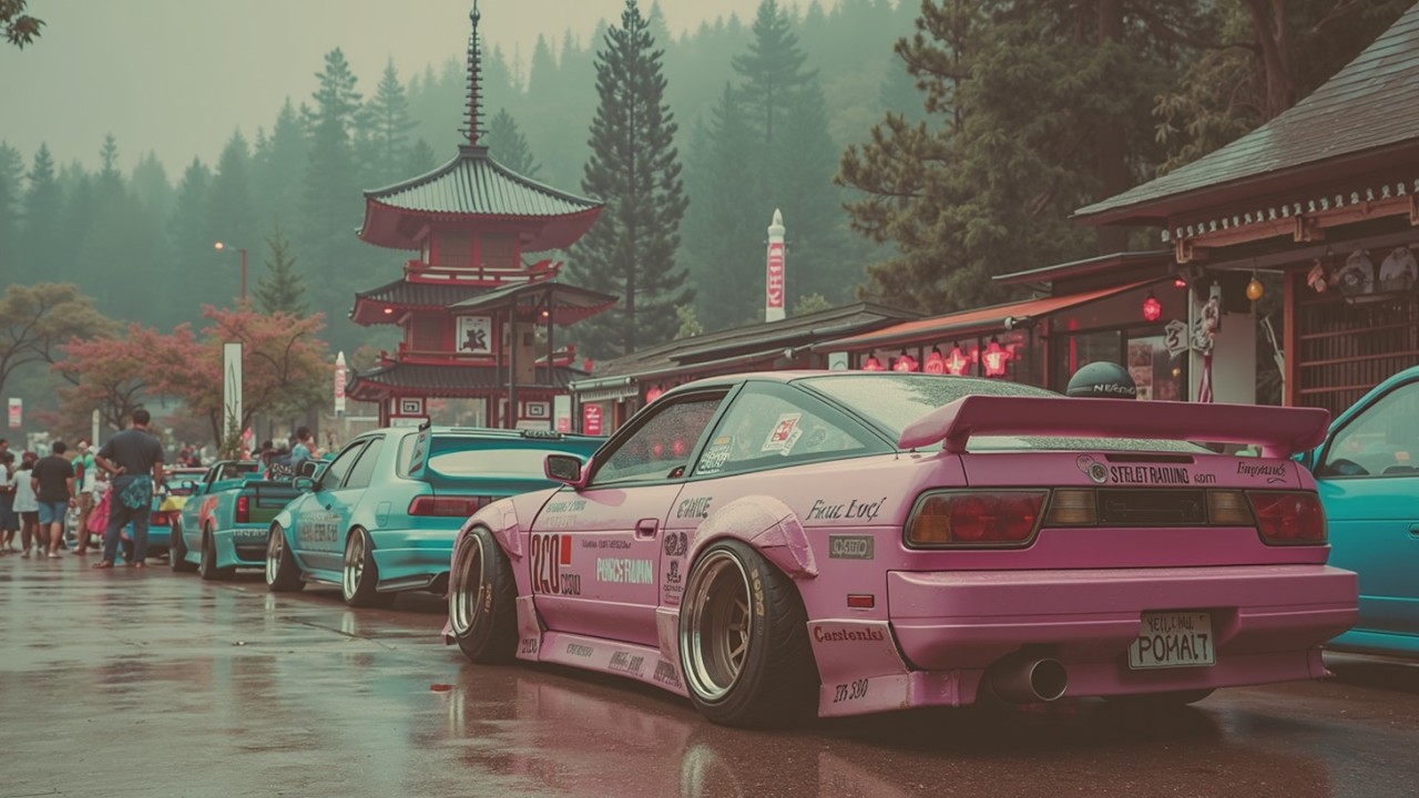 Идеальная дождливая JDM-поездка в стиле Vaporwave | Агрессивный Phonk Car Edit Mix | Lo-fi эстетика