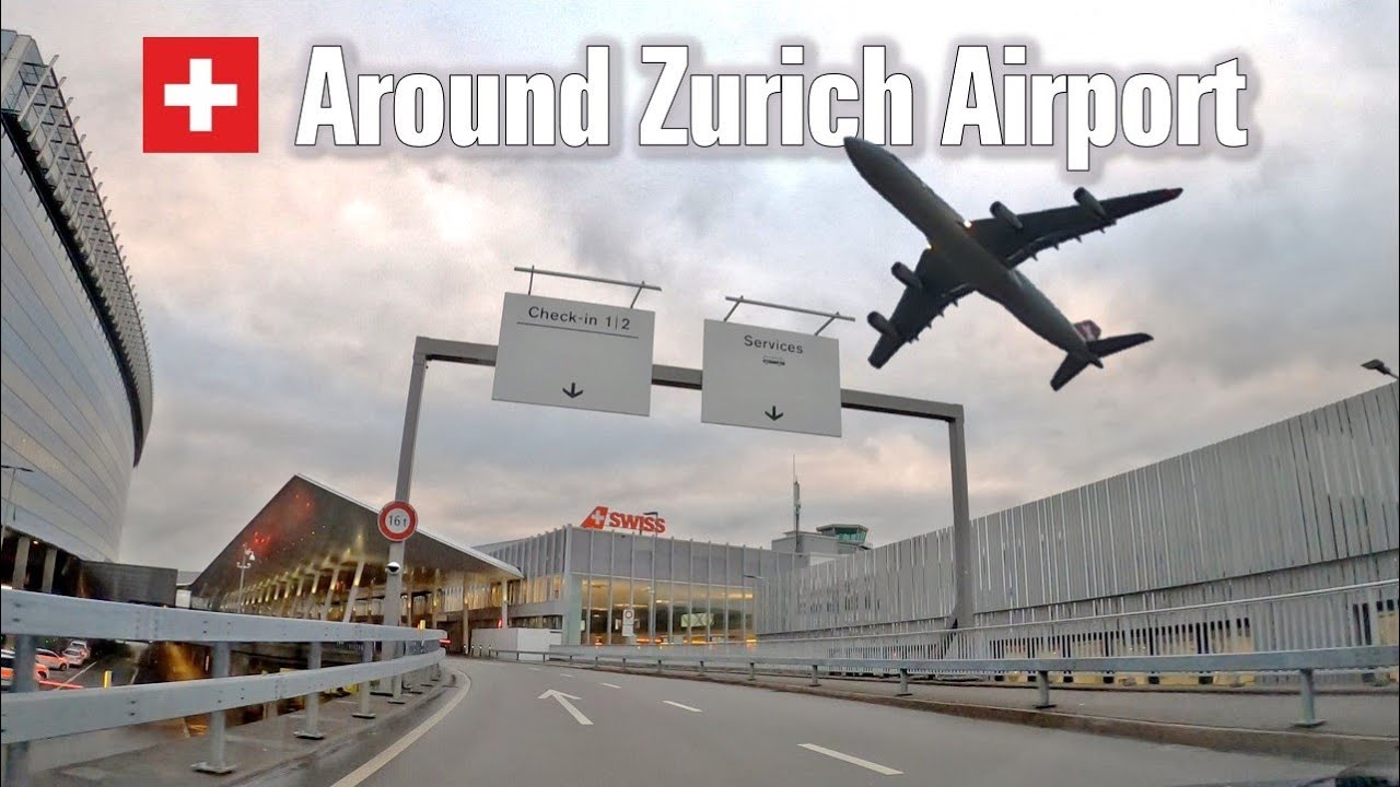 Around Zurich Airport (4K) ✈️ – Driving in Switzerland