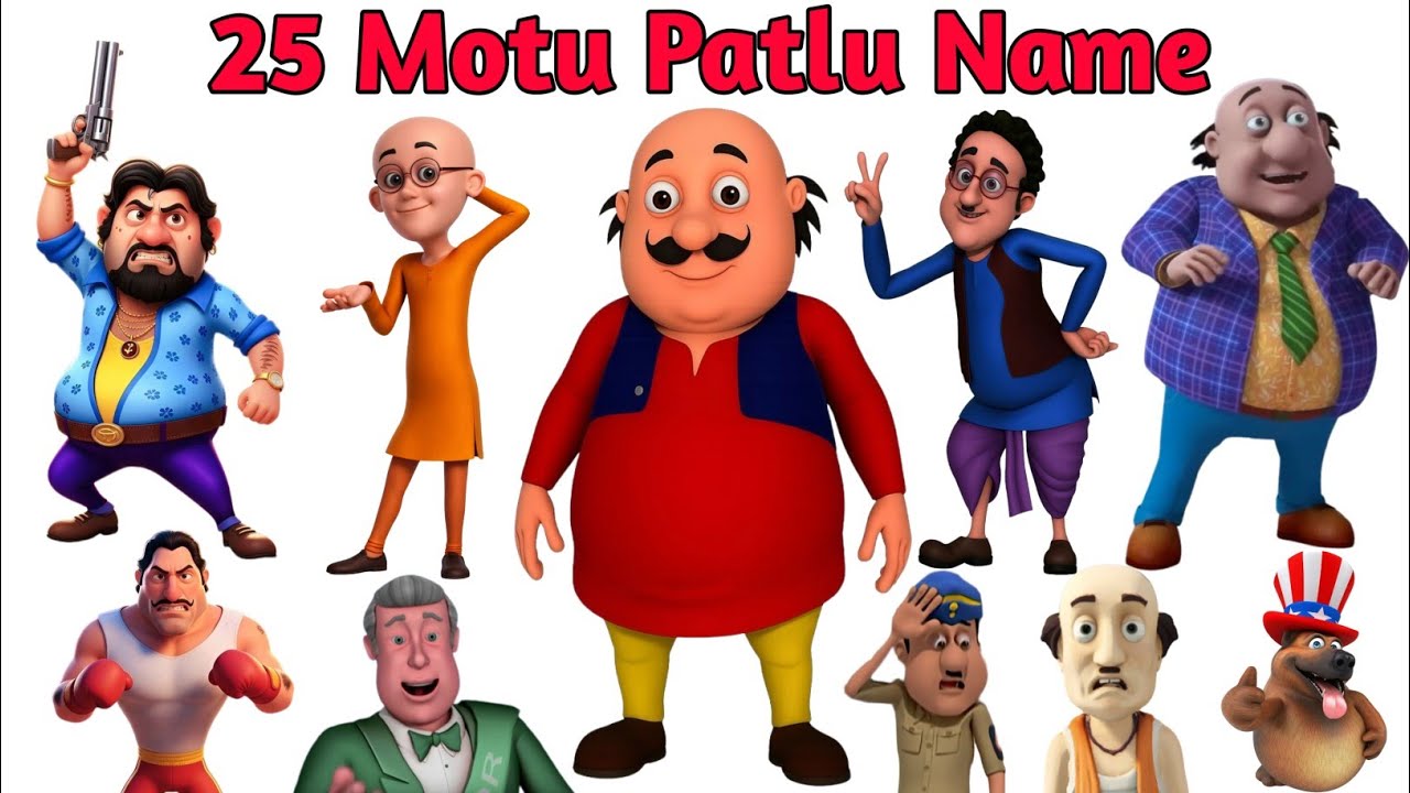 मोटू पतलू कार्टून Motu Patlu Cartoon Characters Name Or English & Hindi Fun Learning For Children