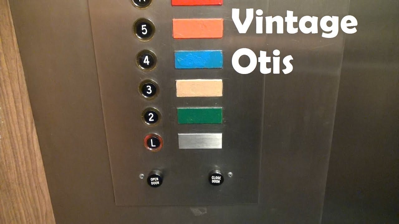Vintage Otis Traction Elevators at the Citypark Garage in Chattanooga, TN