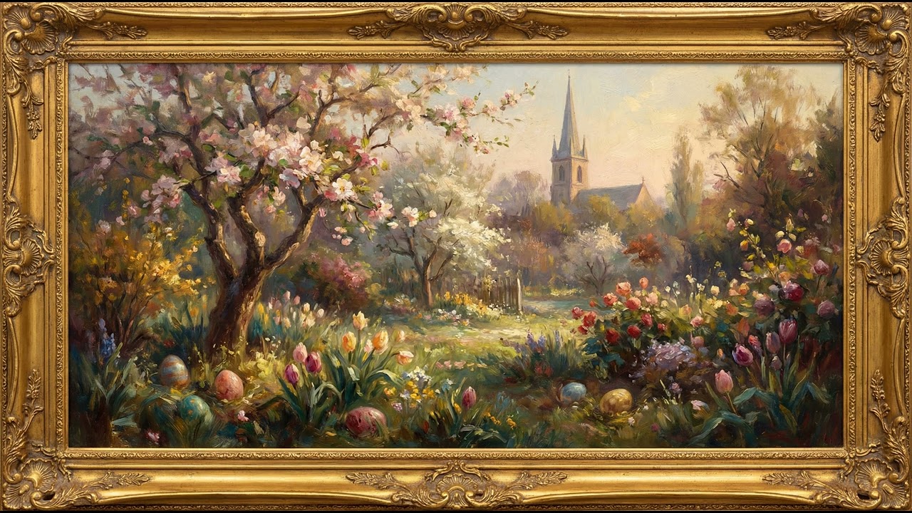 12h Easter Spring Florals | Frame TV Art 4K | Elegant Painted Still Life
