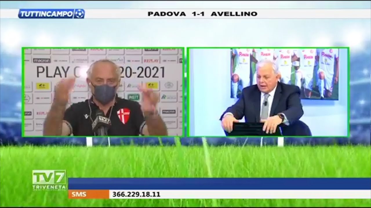 Padova-Avellino. Mandorlini litiga con il giornalista e abbandona la diretta TV7 Triveneta