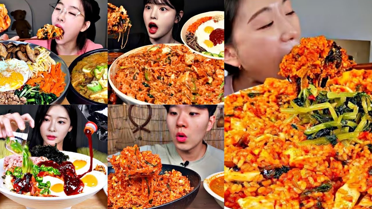 Bibimbap Korean Food Mukbang ASMR  Eating Show //ASMR COMPILATION 