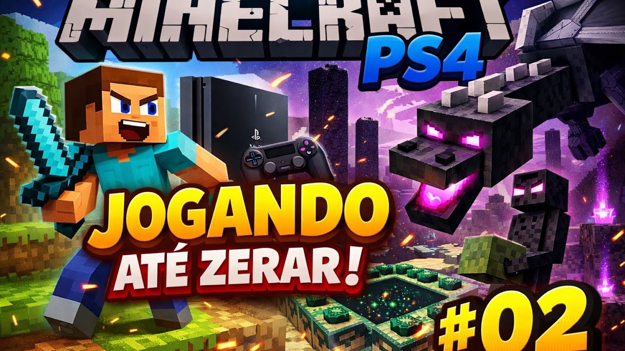 Minecraft no PS4 tentativa de sobrevivência #02