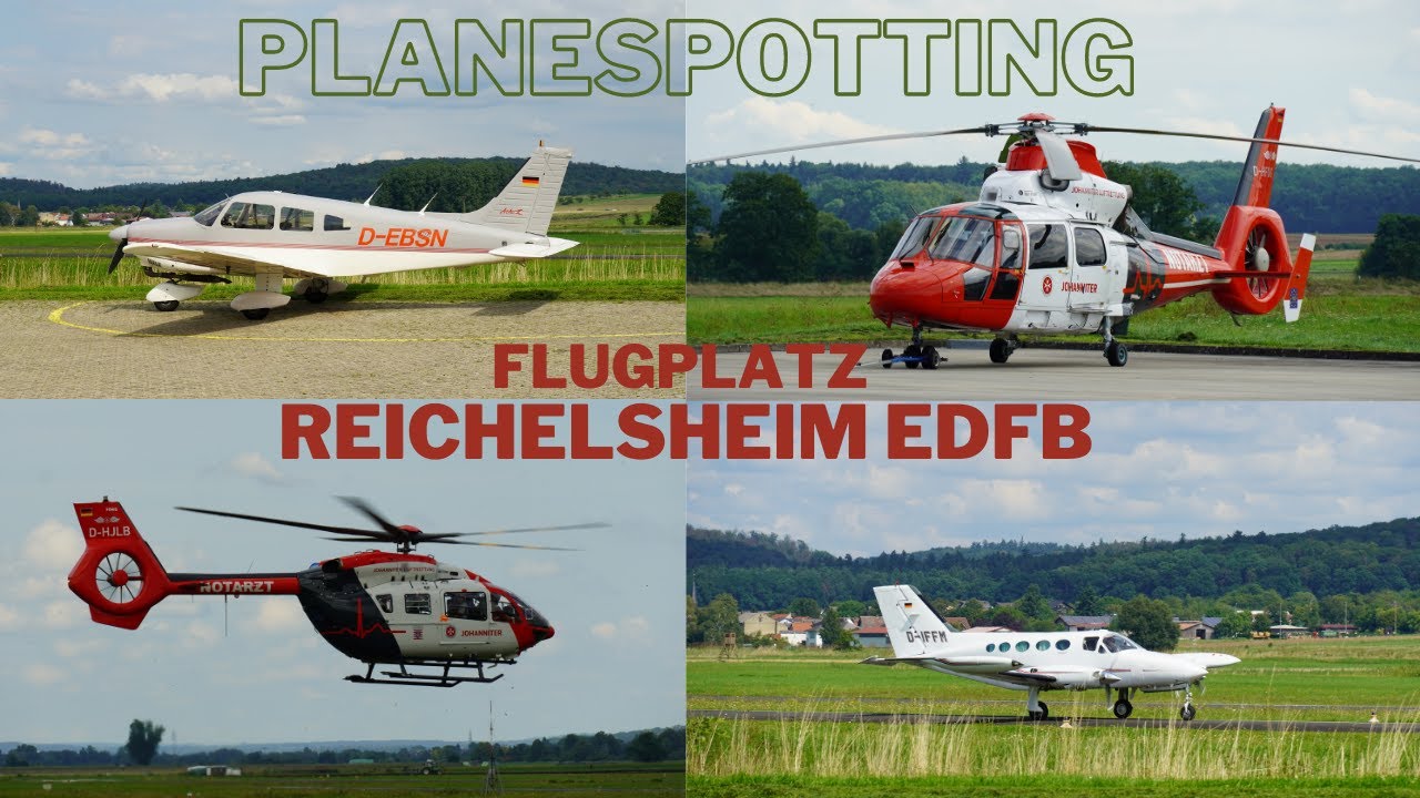 PLANESPOTTING Flugplatz Reichelsheim EDFB mit Christoph Mittelhessen, HeliFlight und Kleinflugzeugen