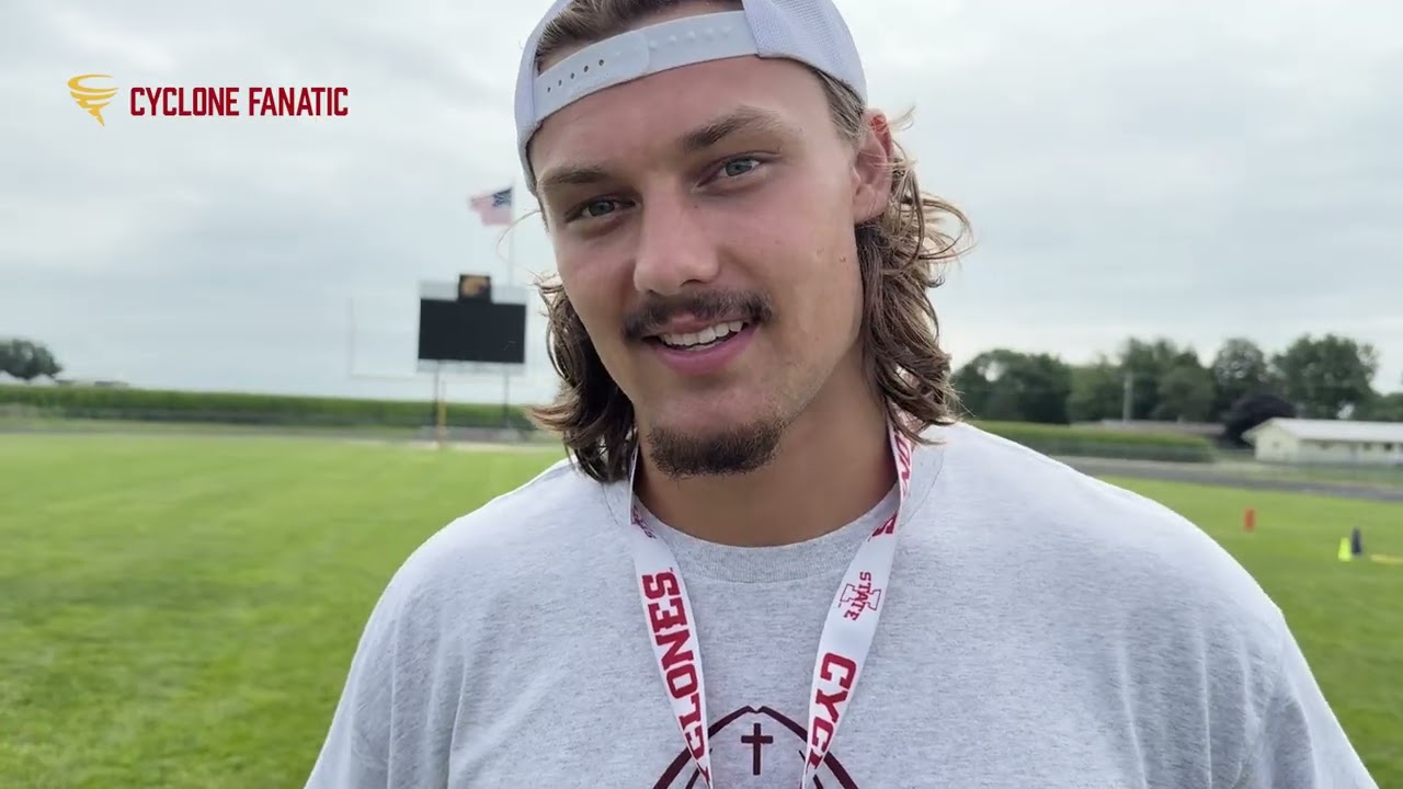 Kooper Ebel hosts youth football camp at his alma mater, Hartley-Melvin-Sanborn