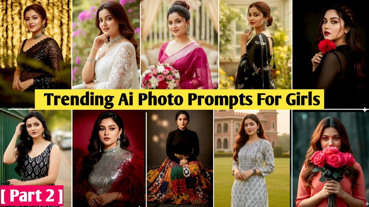 Trending Ai Photo prompts For Girls | Gemini Ai Photo editing prompts { Part 2}