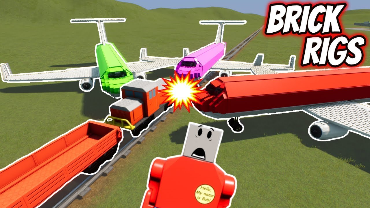 CAN THREE GIANT PLANES STOP THE BRICK RIGS TRAIN? | Multiplayer Brick Rigs Gameplay In Lego City