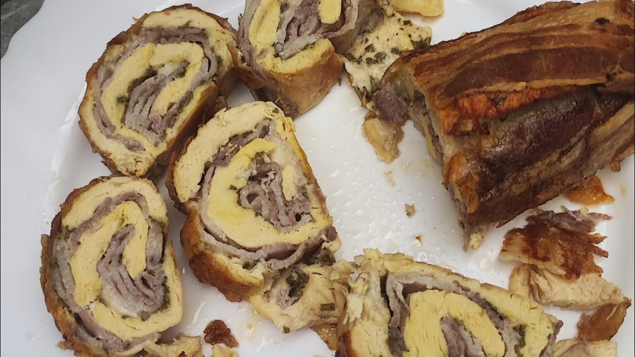 Rotolo di pollo pancetta e formaggio al forno 
