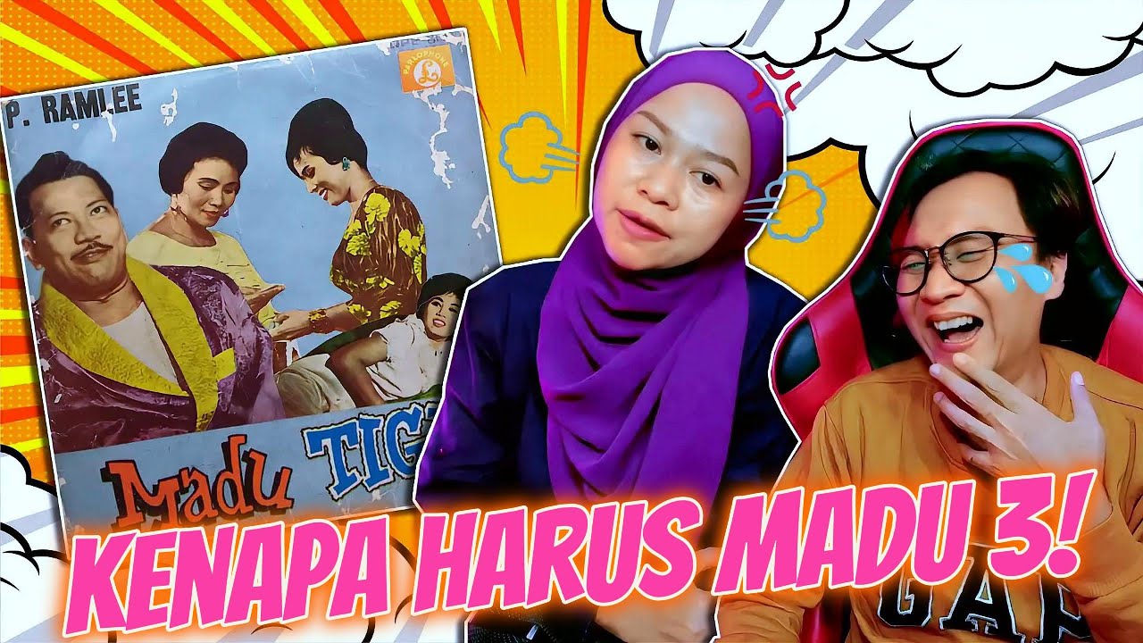 🤣DIA NGAMOK Nonton Filem ini‼️MADU TIGA - Part 1 | FILEM P.RAMLEE | REACTION | INDOREACTTV