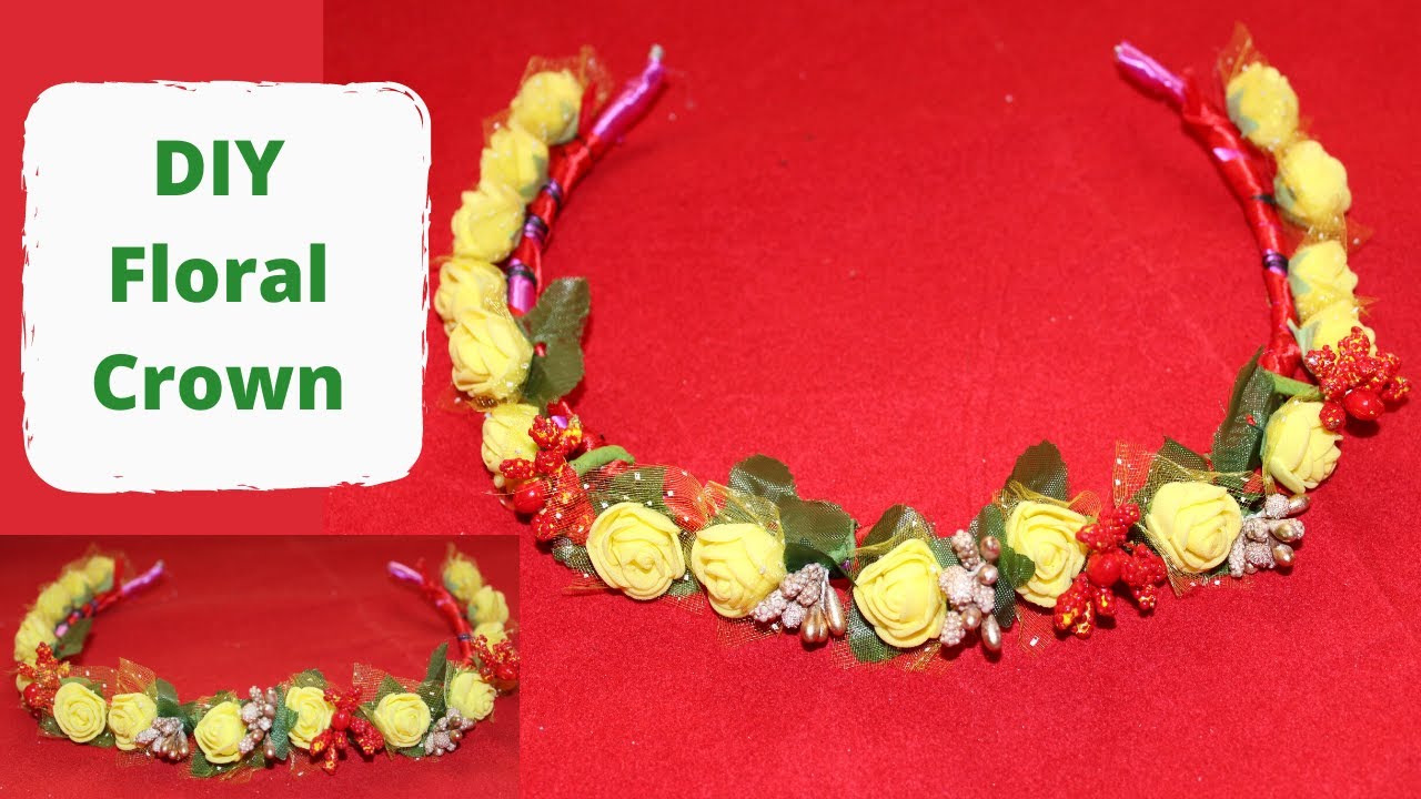 How to make Floral tiara | Floral crown | DIY floral crown step by step #Floraltiara #Floralcrown