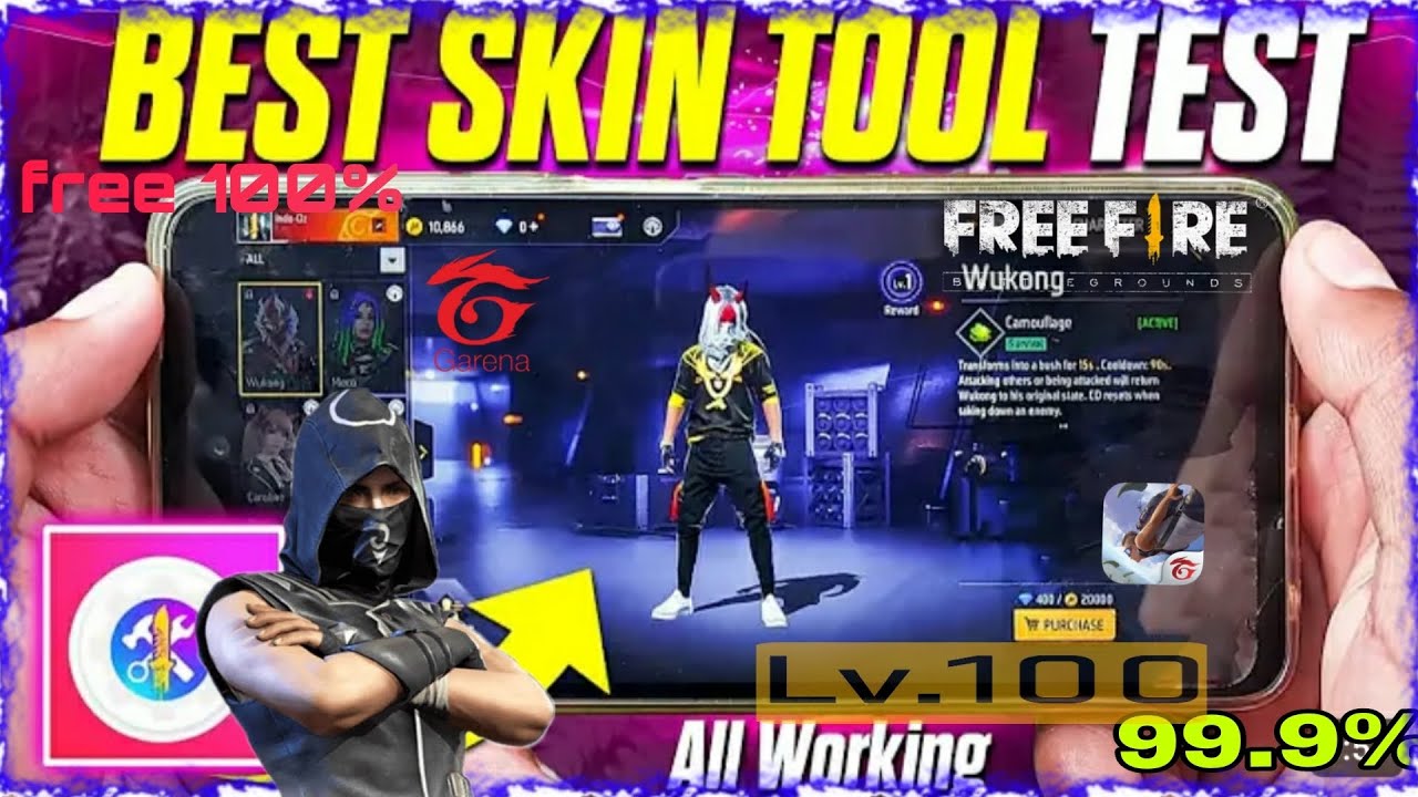 Testing Free Fire Skin Tool - Safe or ID Ban Risk? Free 99.9%👍