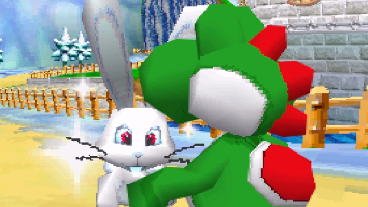 Super Mario 64 x4 (B3313 DS Beta) - Finding All 8 Glowing Rabbits within the Internal Plexus