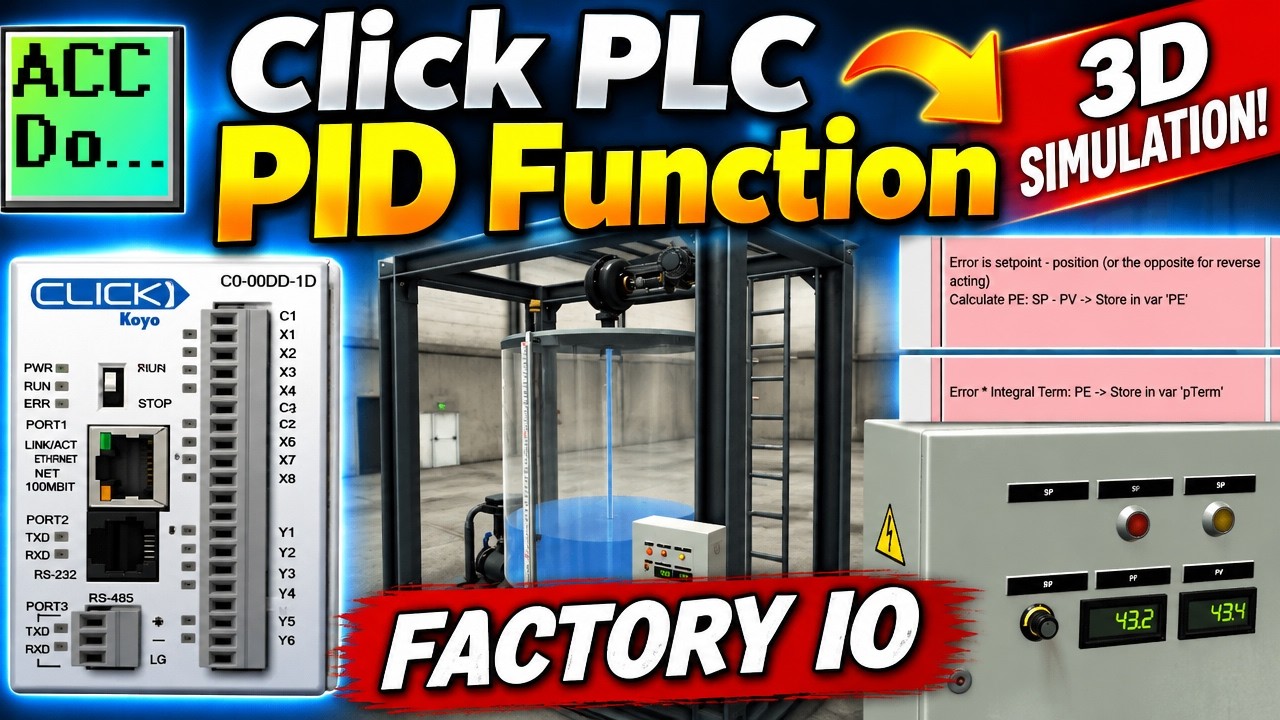Click PLC PID Function with Factory IO 3D Simulation Now!