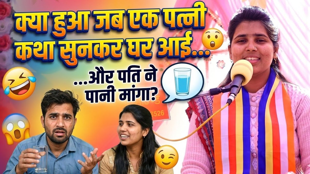 मजेदार स्टोरी//क्या हुआ जब एक पत्नी कथा सुनकर घर आई और पति ने पानी मांगा//इस वीडियो को जरूर देखें