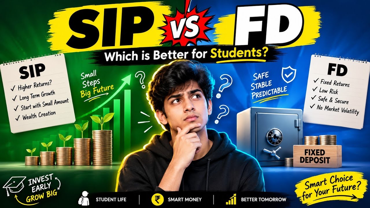 SIP vs FD: Which is Better for Students? 💰 | Best Investment for Beginners (2026 Guide)