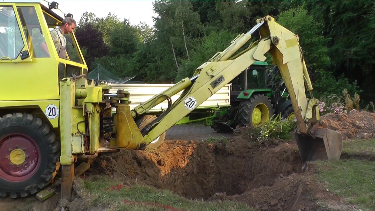 Baggern mit Kramer Allrad, Shaeff und John Deere - Sound