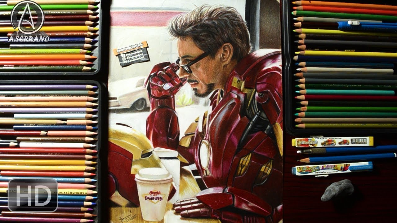 CÓMO DIBUJAR A IRON MAN REALISTA A COLOR/ ROBERT DOWNEY JR
