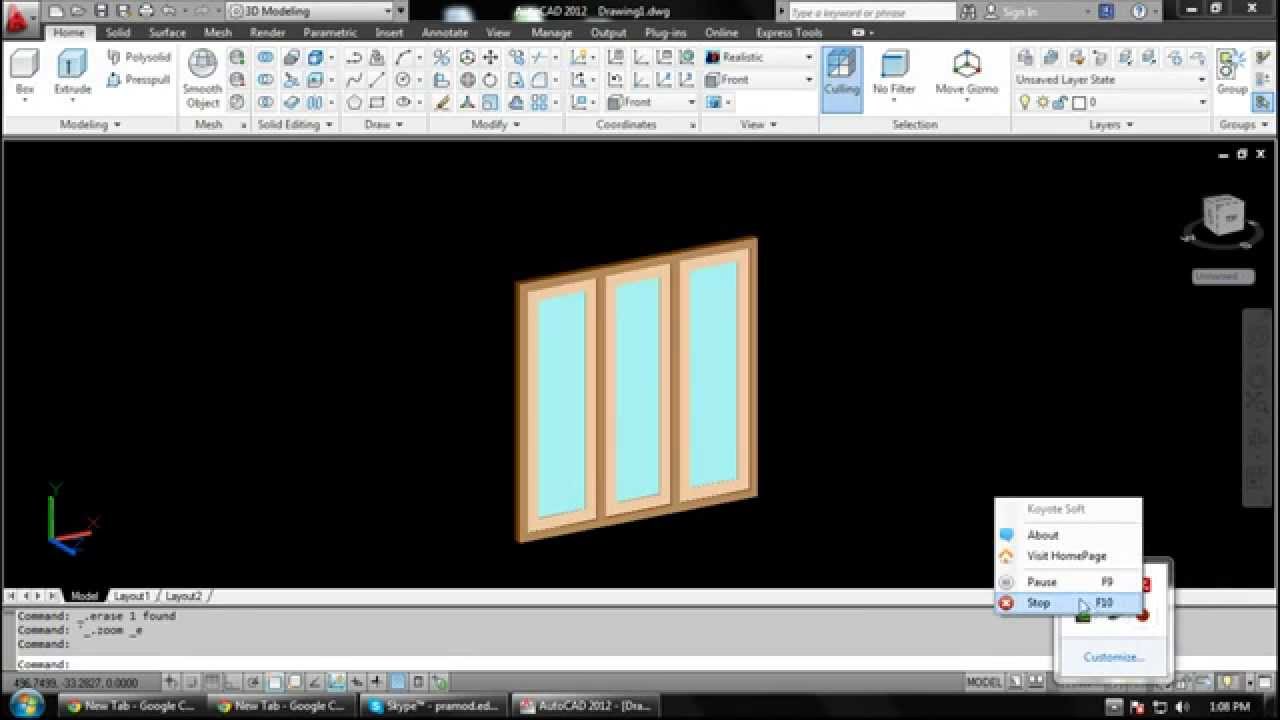 AutoCAD 3D Window Modeling Tutorial