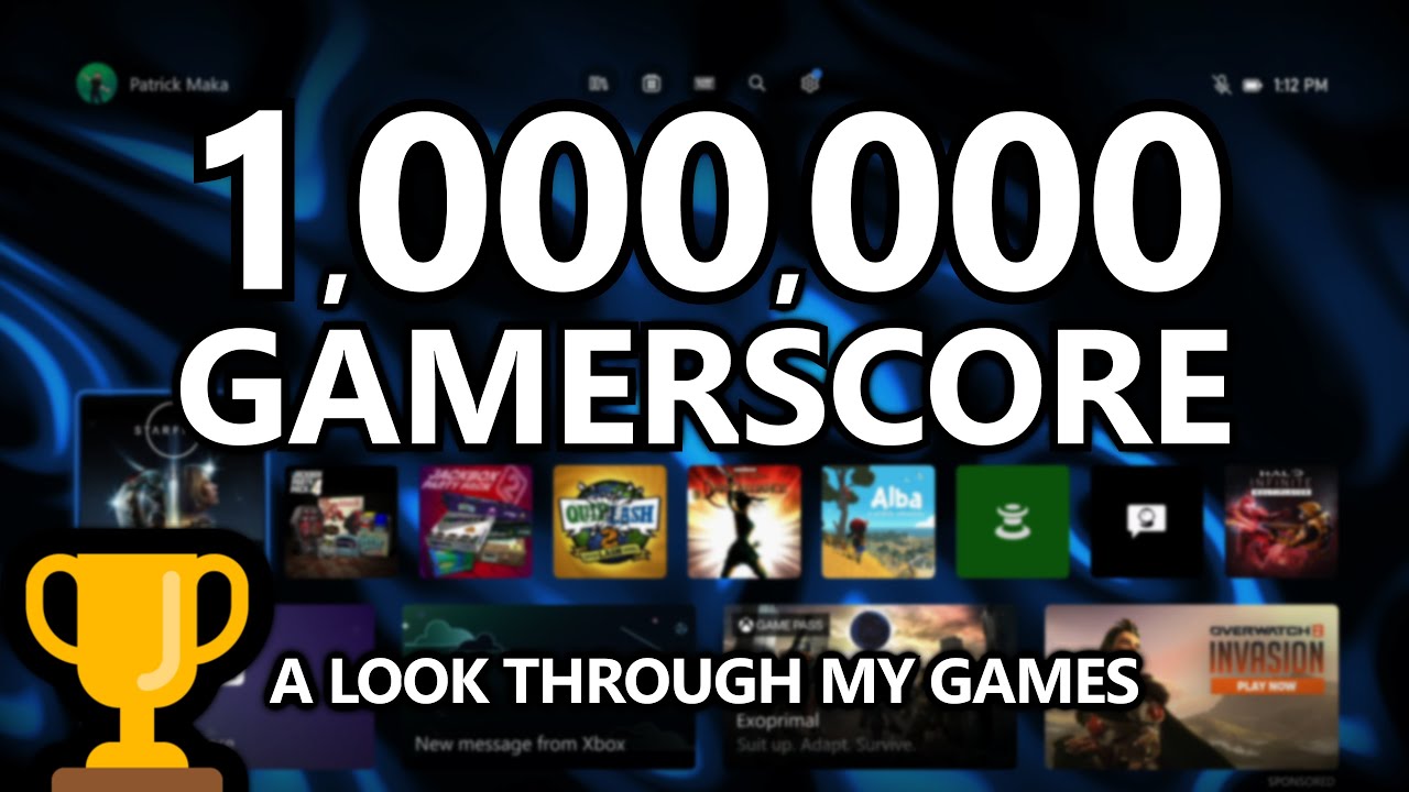 1,000,000 GAMERSCORE! Looking over my Gamercard & talking about games and achievements at 1 Million!