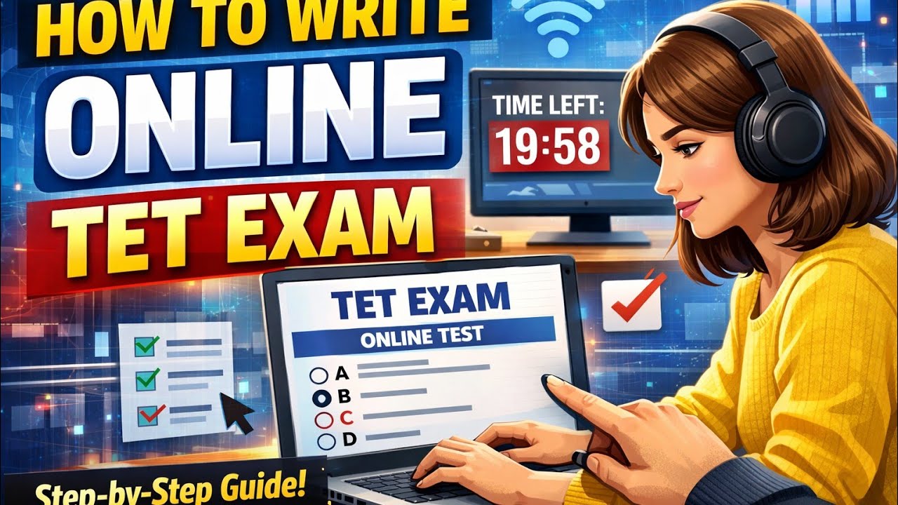 how to write  TET exam in online step by step guide in telugu 