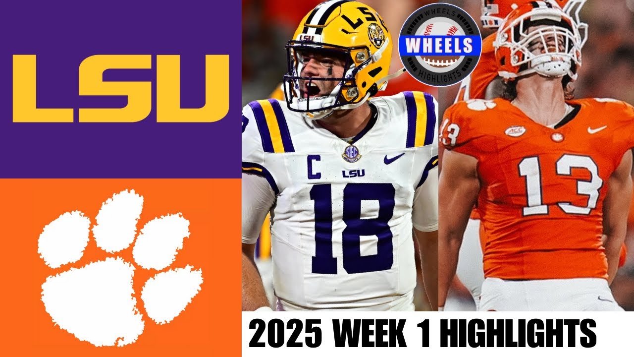 #9 LSU vs #4 Clemson Highlights | Week 1 | 2025 College Football Highlights