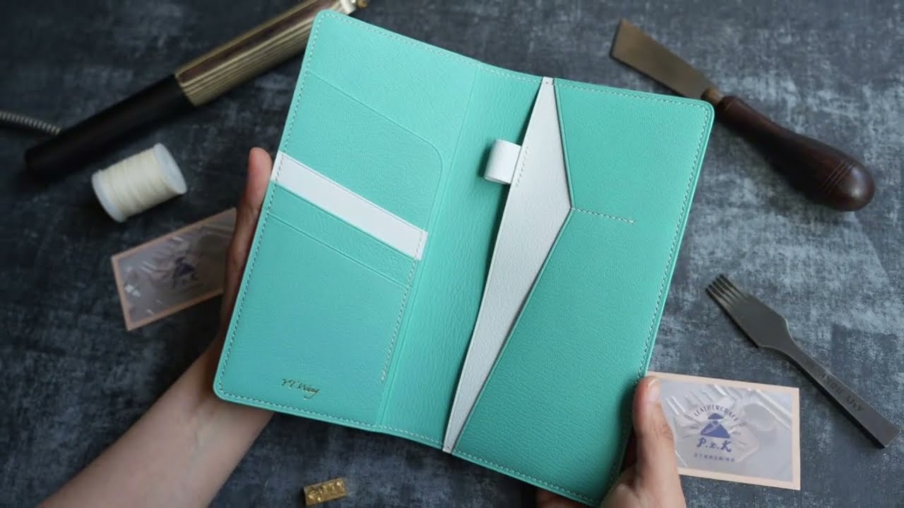 Making a  Handmade Leather Passport Wallet - DIY BUILD ALONG