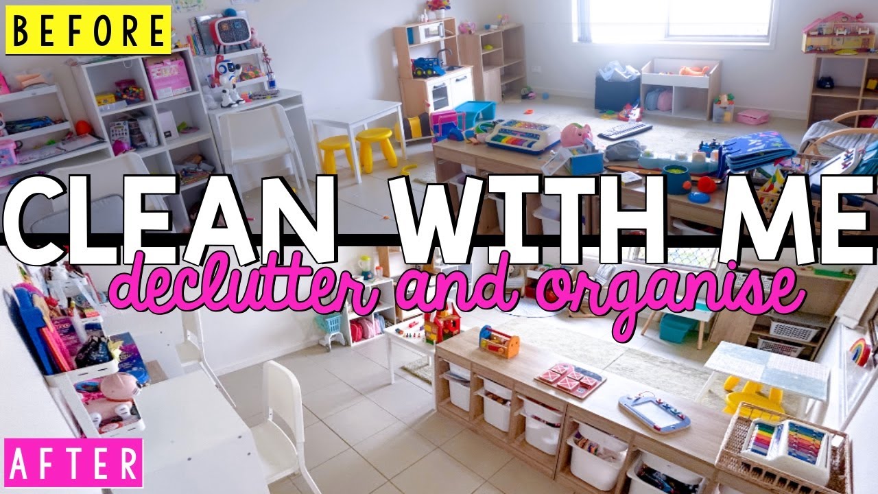 Toy declutter and playroom organization |Clean with me:cleaning motivation| DIY FREE TABLE MAKEOVER