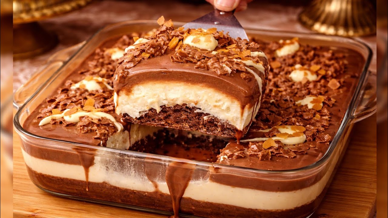 تحلية رمضان 🌙 بنة غيييير طبيعية 😍 تذوب ذوبان فالفم!! 🍫🔥