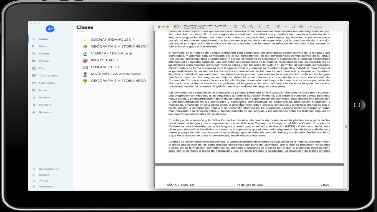 Propuesta de adaptación de iDoceo a la nueva normativa.