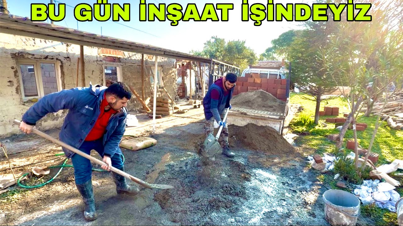 İNŞAATA ÇALIŞMAYA GİTTİK 3 KİŞİ 1 GÜNDE NELER YAPTIK