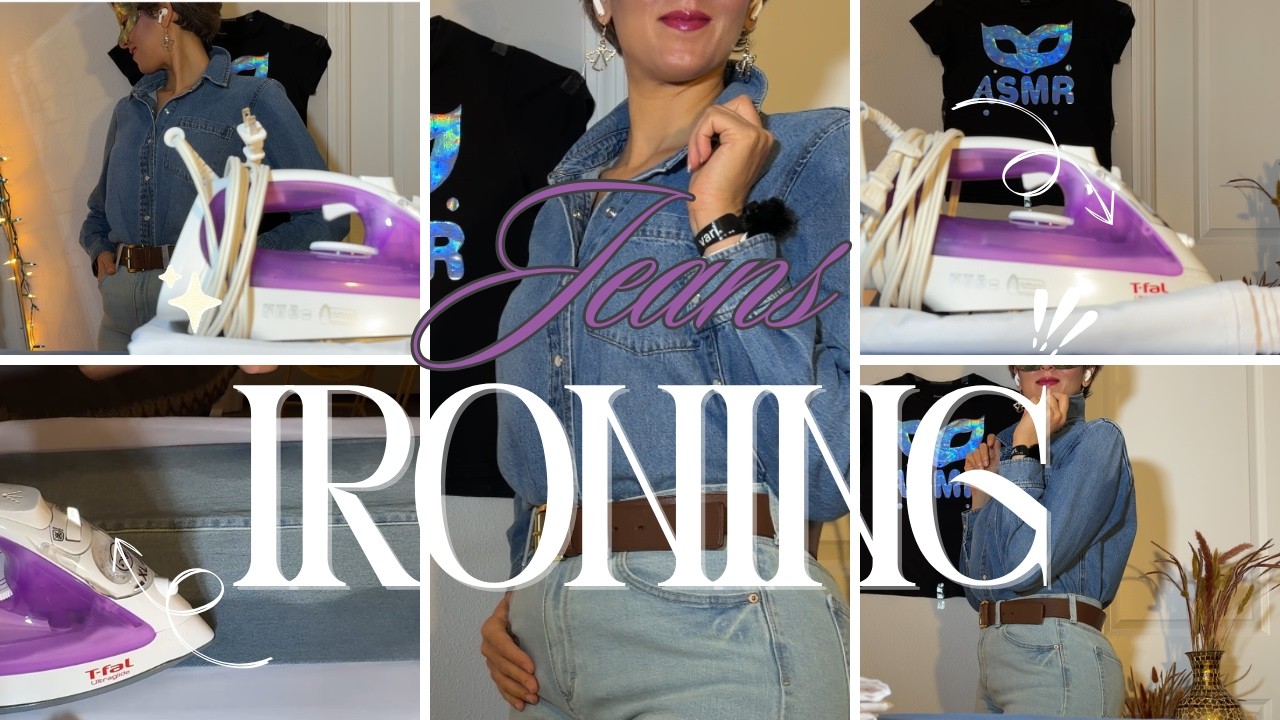Jeans Ironing #asmr #fashion #relaxing #steamiron #iron #ironing #relax #jeans #jeansfashion