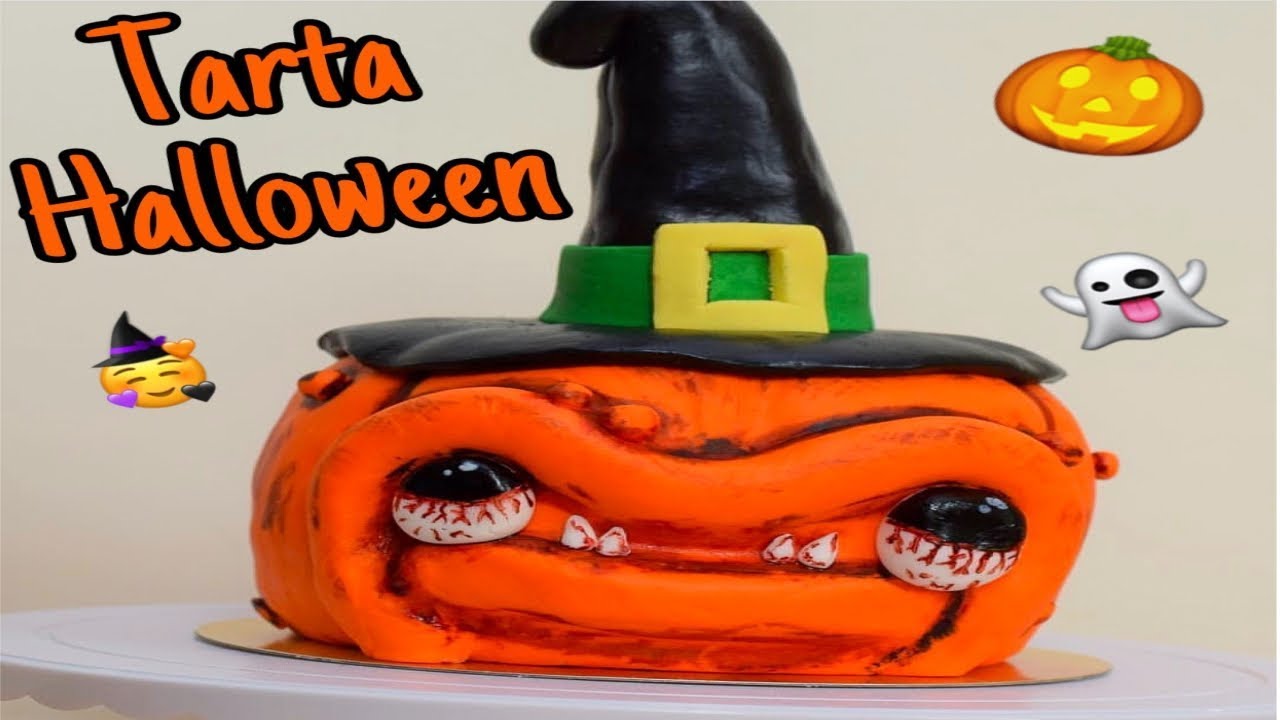 COMO HACER TARTA DE HALLOWEEN (CALABAZA EMBRUJADA)🎃👻🎂🍰