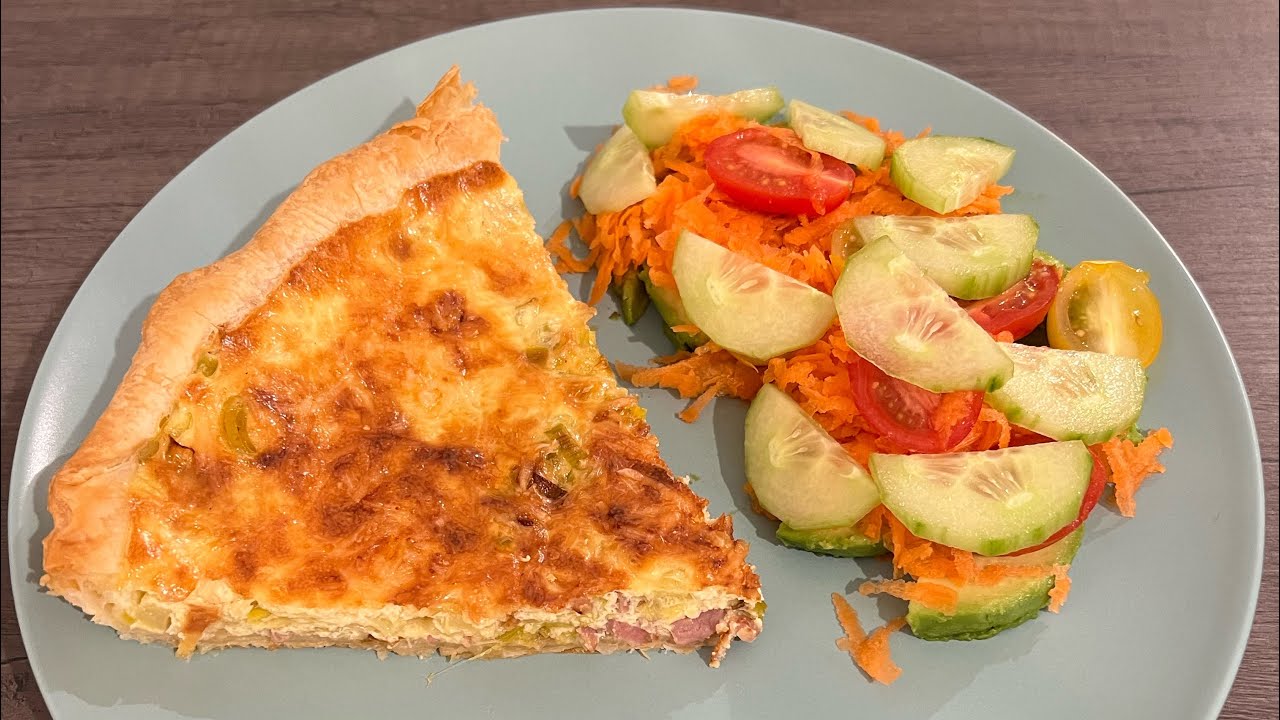 Quiche aux poireaux et lardons / recette simple