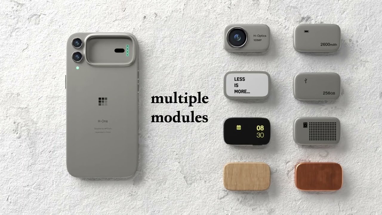 H-One Pro: the concept phone with light modularity. Make your smartphone be your smartphone.