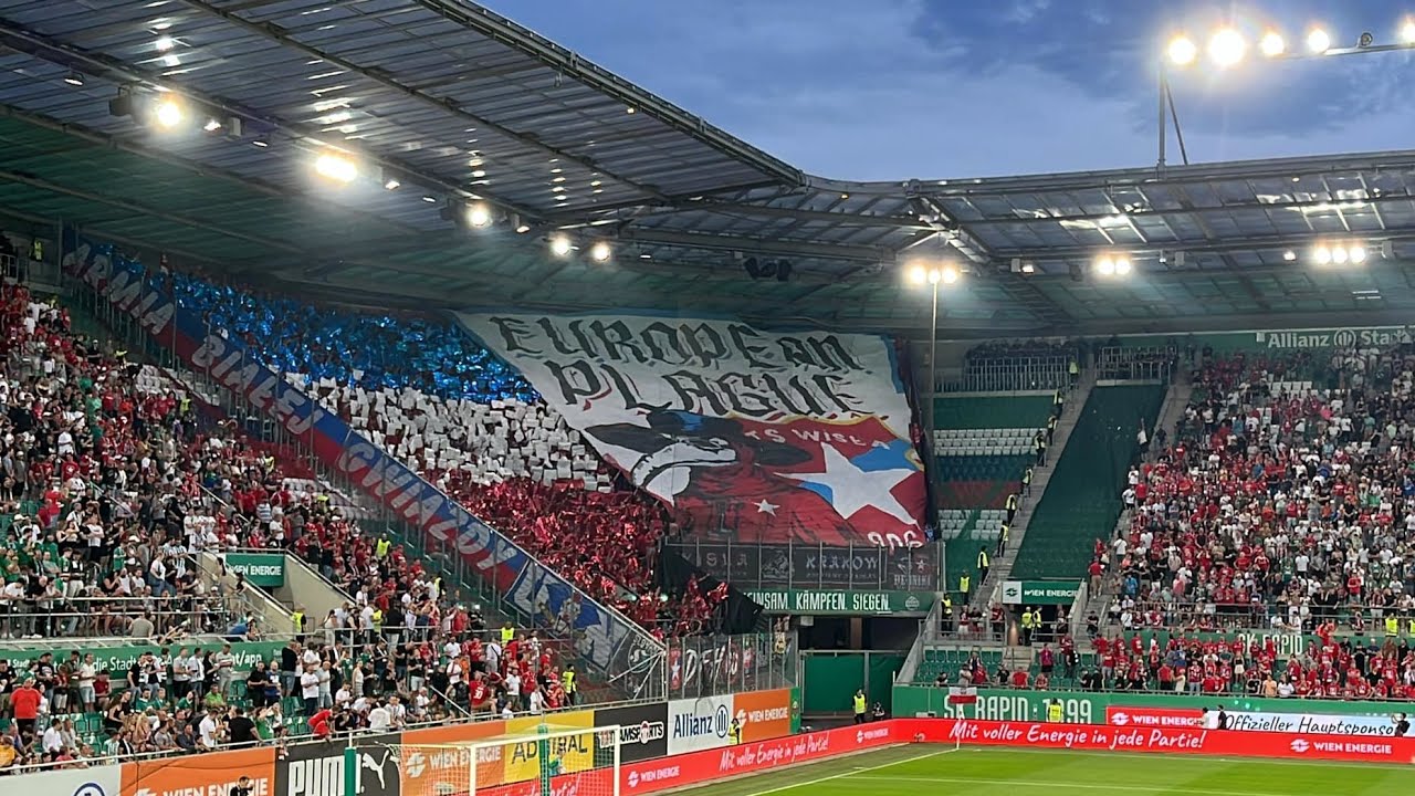 LE: SK Rapid Wien - Wisła Kraków [krakowscy fani]  2024-08-01