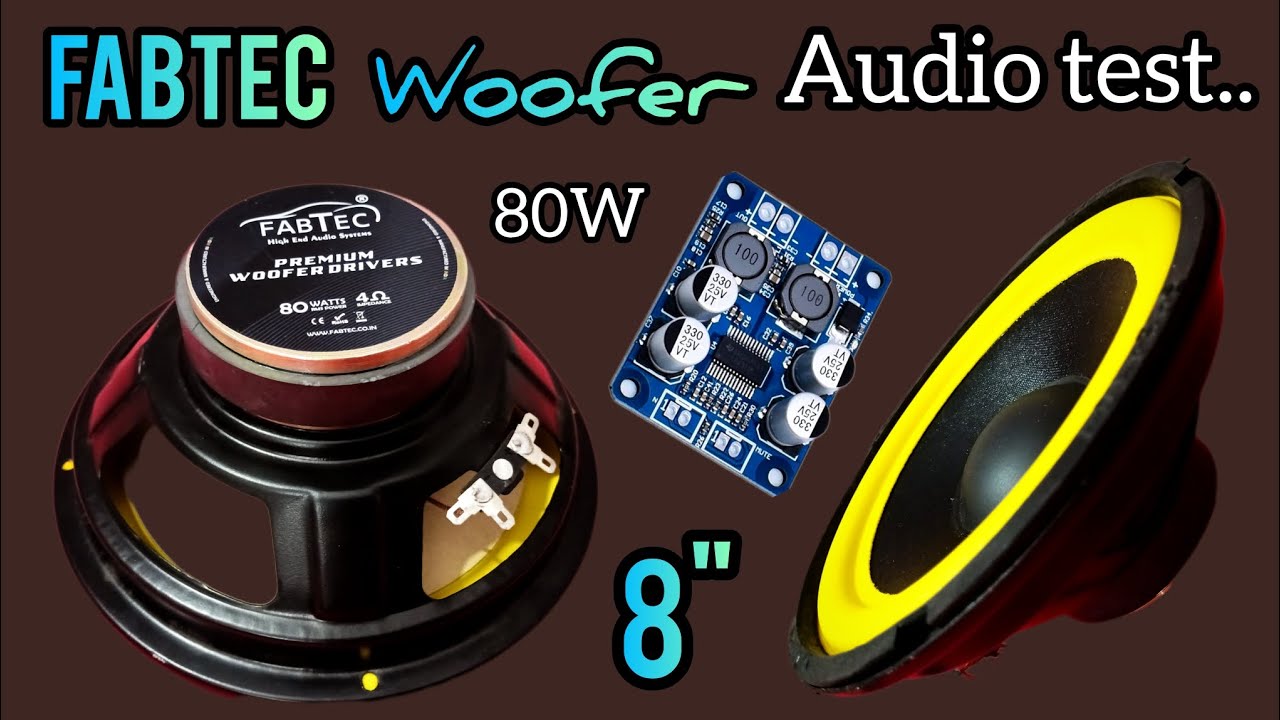 Fabtec 8 inches woofer Audio Testing | सस्ते और महेंगे वूफर मे अंतर देखिये
